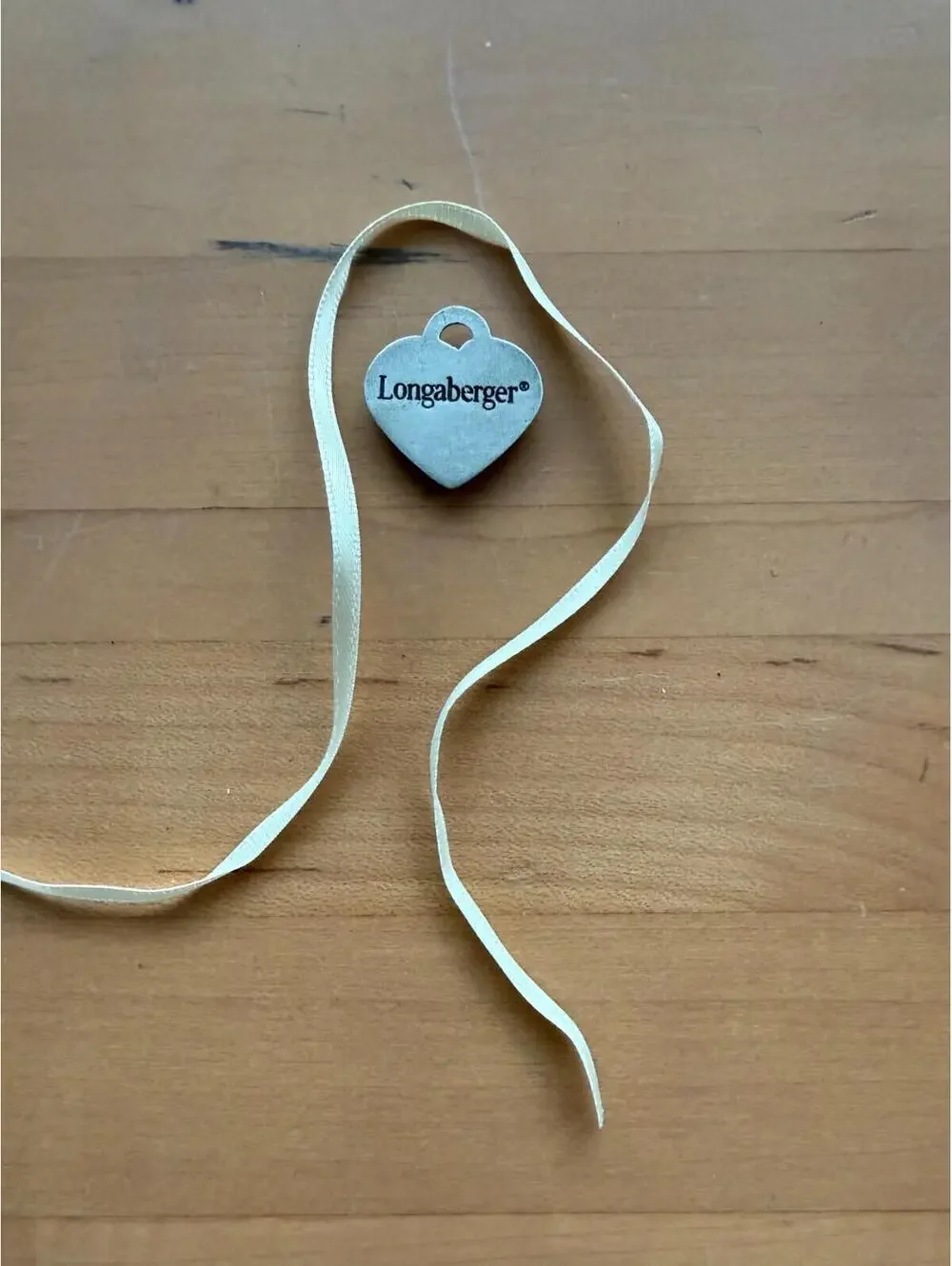 Longaberger Bouquet Heart Pewter Tie-On #78328